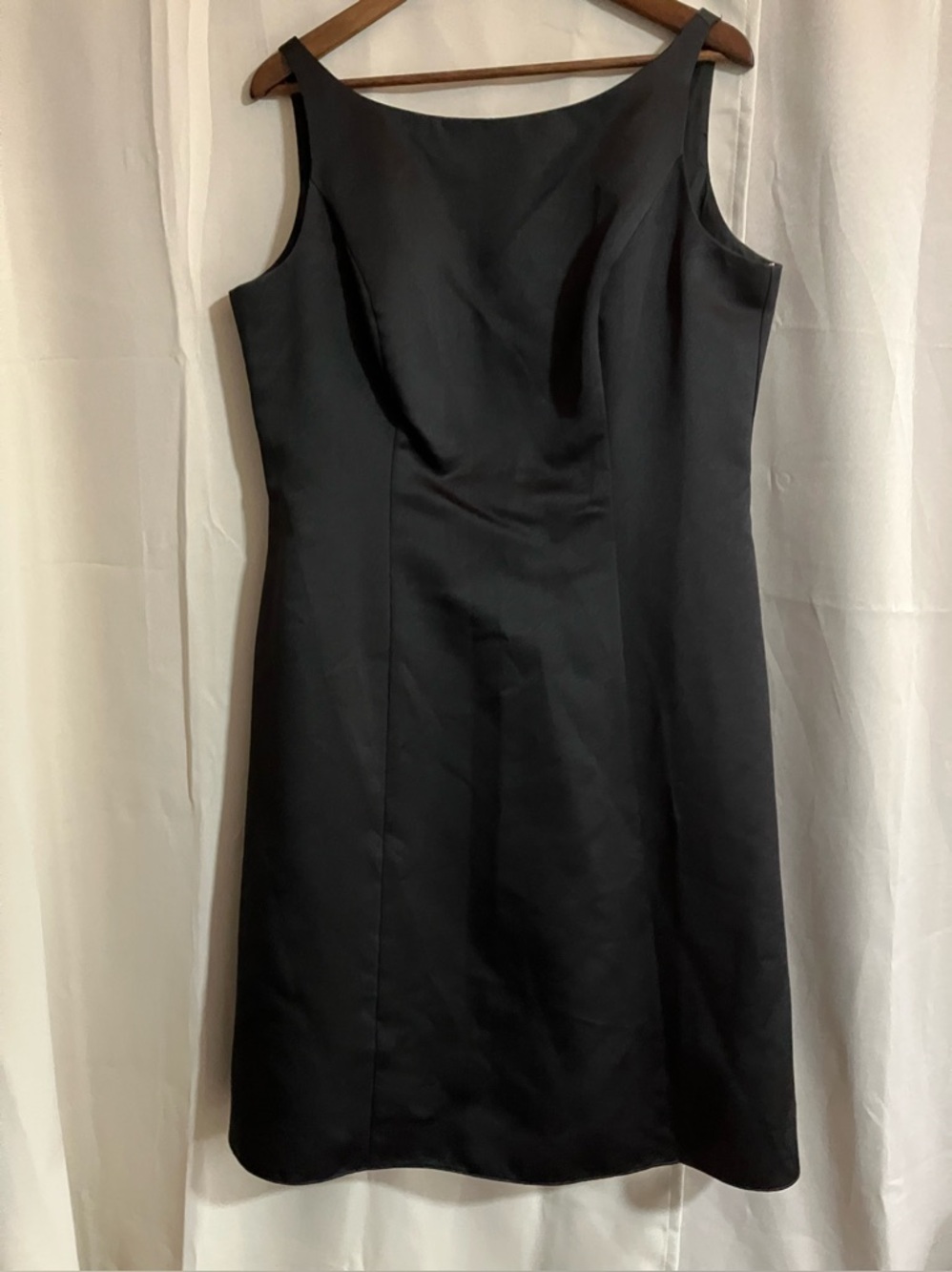 David's Bridal Classic Black Midi Sheath Dress